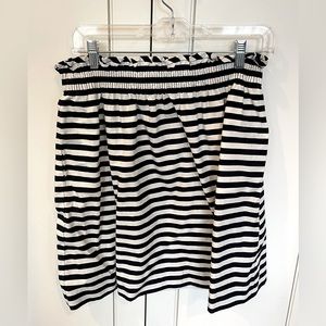J. Crew striped smocked cotton miniskirt Size 12